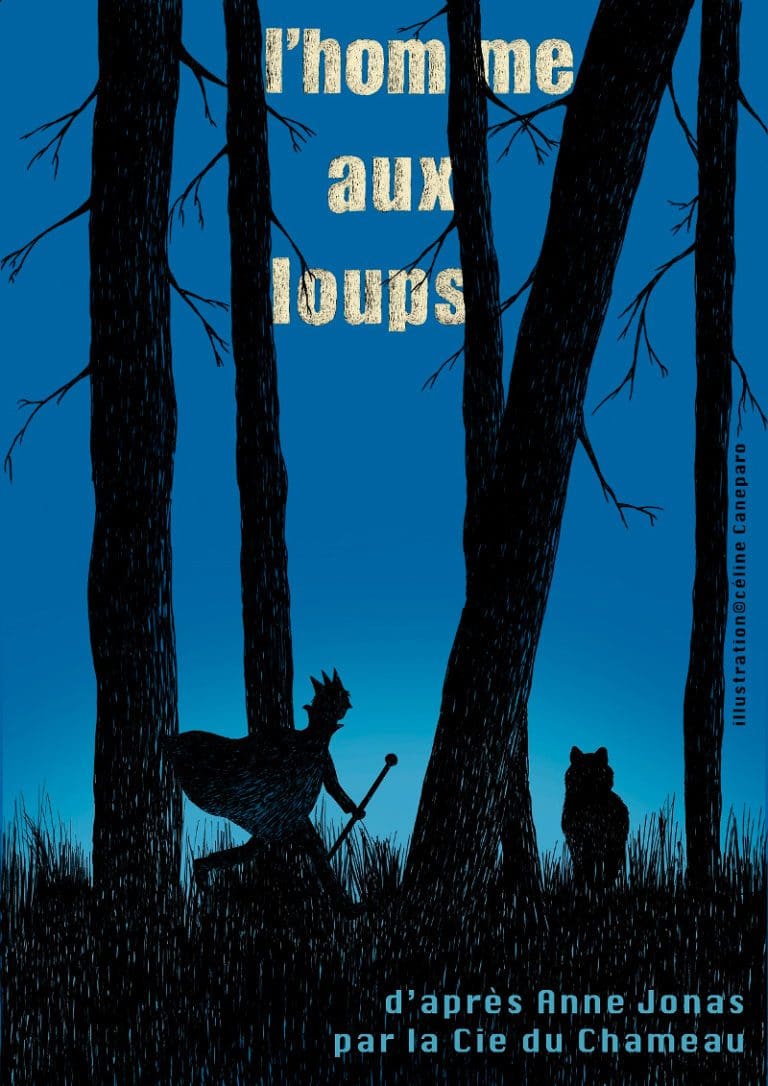 affiche presseFormatFlyer homme aux loups