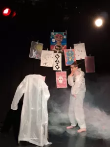Mariage avec un escabeau
