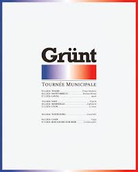 Affiche de la Tournée Municipale de Grünt